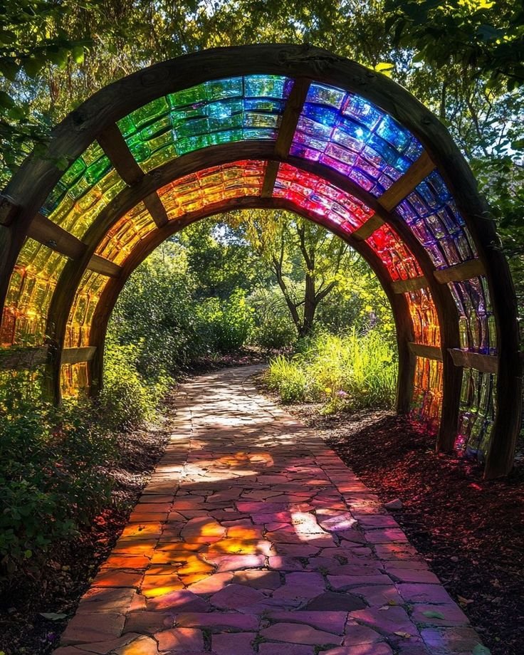 Colourful pathway representing an inner journey